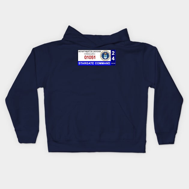 Stargate Command Vehicle Access Pass Kids Hoodie by Starbase79